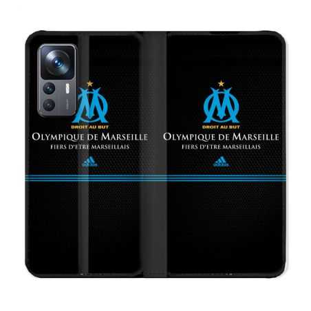 Housse Cuir Portefeuille Pour Xiaomi 12T Olympique Marseille OM Fier etre Marseillais