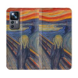 Housse Cuir Portefeuille Pour Xiaomi 12T Peinture Le Cri