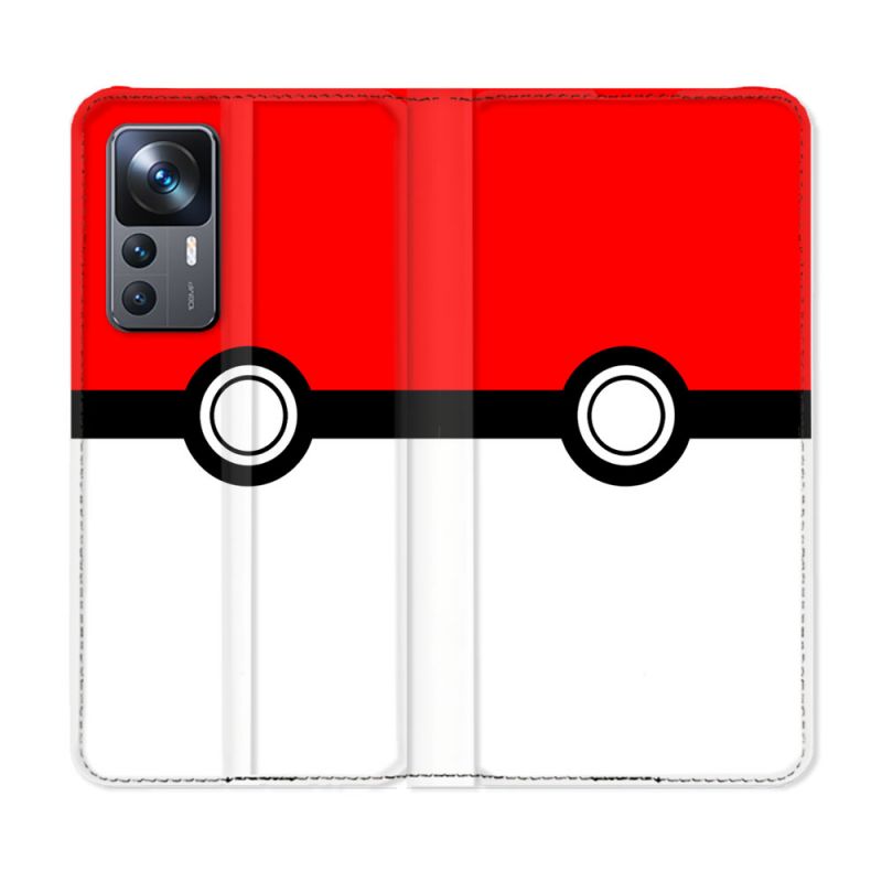 Housse Cuir Portefeuille Pour Xiaomi 12T Pokemon Pokeball