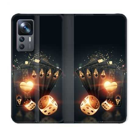 Housse Cuir Portefeuille Pour Xiaomi 12T Poker Des
