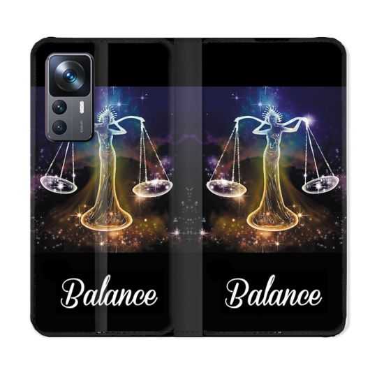 Housse Cuir Portefeuille Pour Xiaomi 12T Signe Zodiaque 2 Balance