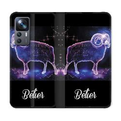 Housse Cuir Portefeuille Pour Xiaomi 12T Signe Zodiaque 2 Bélier
