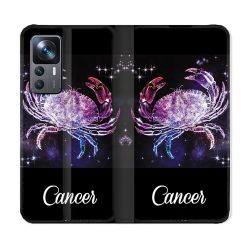 Housse Cuir Portefeuille Pour Xiaomi 12T Signe Zodiaque 2 Cancer
