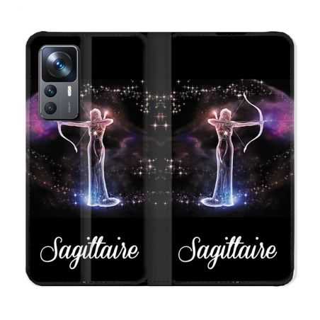 Housse Cuir Portefeuille Pour Xiaomi 12T Signe Zodiaque 2 Sagittaire