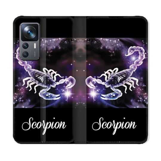Housse Cuir Portefeuille Pour Xiaomi 12T Signe Zodiaque 2 Scorpion