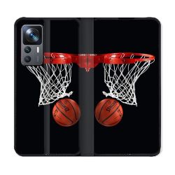 Housse Cuir Portefeuille Pour Xiaomi 12T Sport Basket Panier