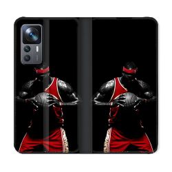 Housse Cuir Portefeuille Pour Xiaomi 12T Sport Basketeur
