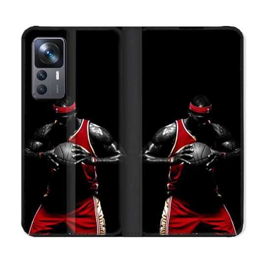 Housse Cuir Portefeuille Pour Xiaomi 12T Sport Basketeur
