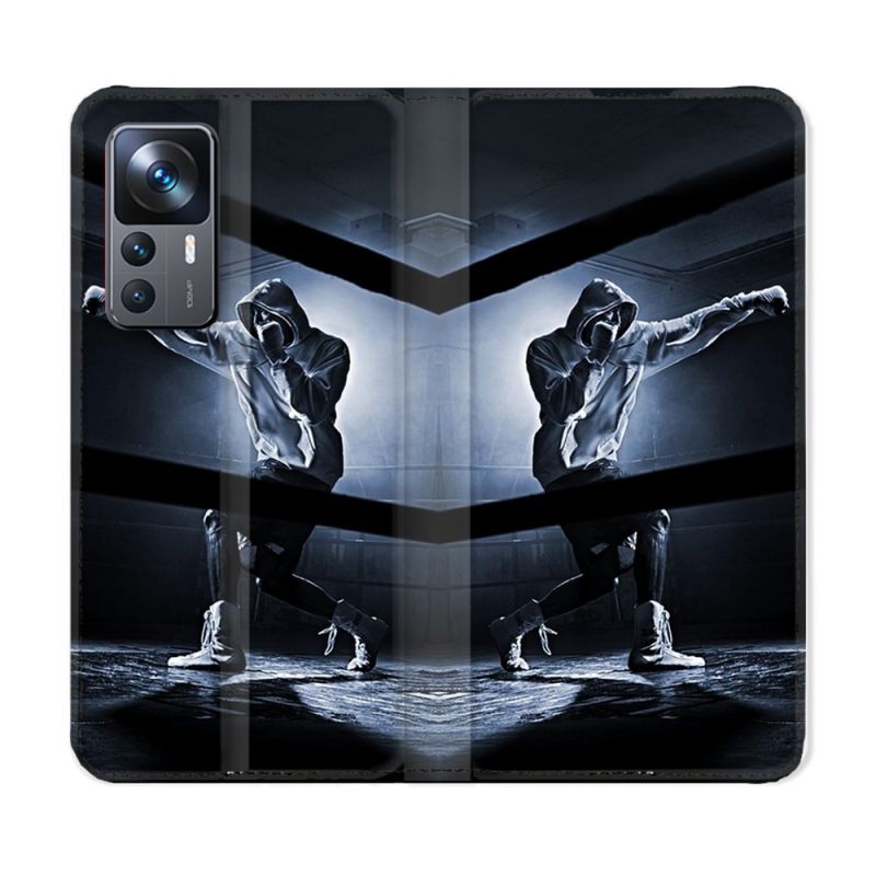 Housse Cuir Portefeuille Pour Xiaomi 12T Sport Boxe Poing