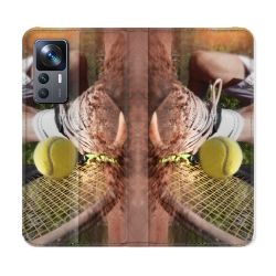 Housse Cuir Portefeuille Pour Xiaomi 12T Sport Tennis Glissade