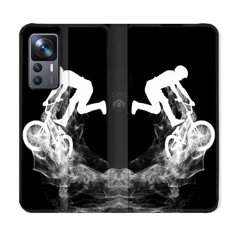 Housse Cuir Portefeuille Pour Xiaomi 12T Sport VTT Noir