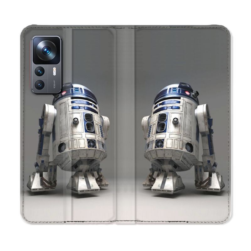 Housse Cuir Portefeuille Pour Xiaomi 12T Star Wars - R2D2