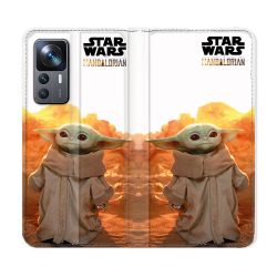 Housse Cuir Portefeuille Pour Xiaomi 12T Star Wars - Yoda bebe soleil