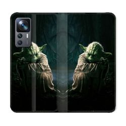 Housse Cuir Portefeuille Pour Xiaomi 12T Star Wars - Yoda sombre