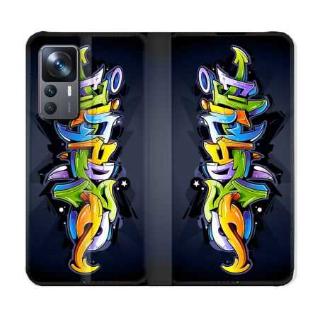 Housse Cuir Portefeuille Pour Xiaomi 12T Street Art Graffiti