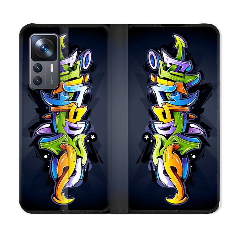 Housse Cuir Portefeuille Pour Xiaomi 12T Street Art Graffiti