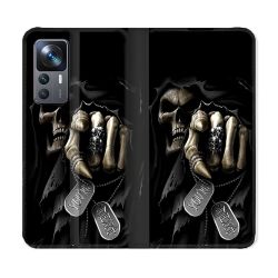 Housse Cuir Portefeuille Pour Xiaomi 12T Tete de Mort Your Next