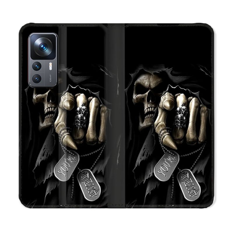 Housse Cuir Portefeuille Pour Xiaomi 12T Tete de Mort Your Next