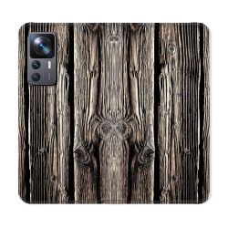 Housse Cuir Portefeuille Pour Xiaomi 12T Texture Bois