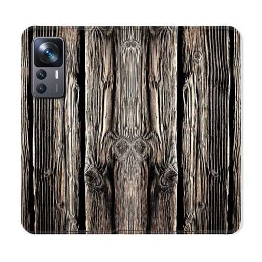 Housse Cuir Portefeuille Pour Xiaomi 12T Texture Bois
