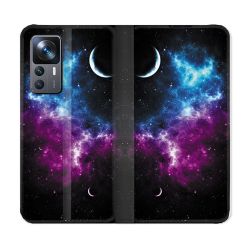 Housse Cuir Portefeuille Pour Xiaomi 12T Univers Bleu Violet