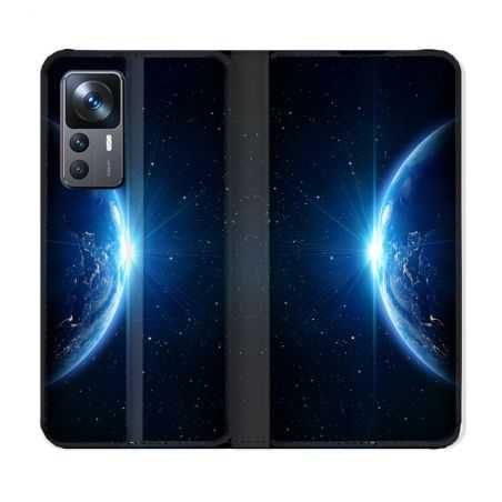 Housse Cuir Portefeuille Pour Xiaomi 12T Univers Planete Terre