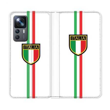Housse Cuir Portefeuille Pour Xiaomi 12T Voyage Italie 3 Blanc