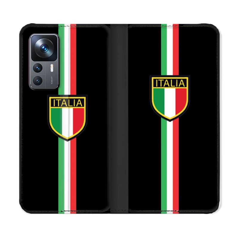 Housse Cuir Portefeuille Pour Xiaomi 12T Voyage Italie 3 Noir