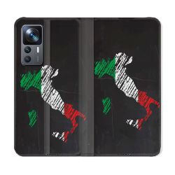 Housse Cuir Portefeuille Pour Xiaomi 12T Voyage Italie Botte