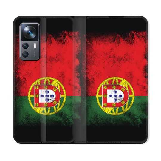 Housse Cuir Portefeuille Pour Xiaomi 12T Voyage Portugal Drapeau