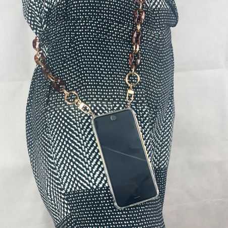 Coque Renforcée En Verre Trempé Transparente Pour Xiaomi 12 Lite avec Lanière / Bandoulière / Cordon Anneaux Ambre