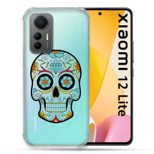 Coque Renforcée En Verre Trempé Transparente Pour Xiaomi 12 Lite Tete Mort Color