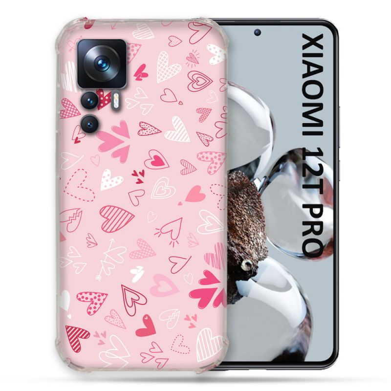 Coque Renforcée Pour Xiaomi 12T Pro Amour Ptis Coeurs