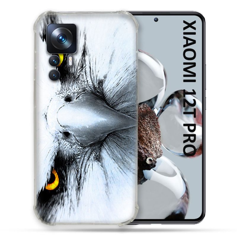 Coque Renforcée Pour Xiaomi 12T Pro Animal Aigle Royal Blanc