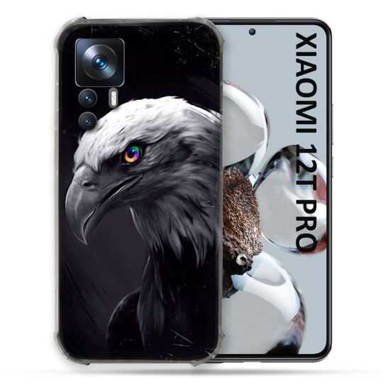 Coque Renforcée Pour Xiaomi 12T Pro Animal Aigle Royal Noir