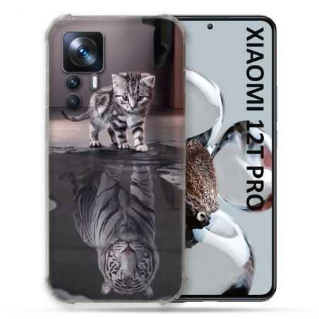 Coque Renforcée Pour Xiaomi 12T Pro Animal Chat Reflet