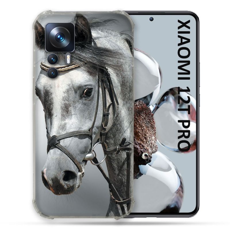 Coque Renforcée Pour Xiaomi 12T Pro Animal Cheval Blanc