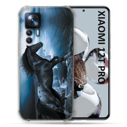 Coque Renforcée Pour Xiaomi 12T Pro Animal Cheval Noir