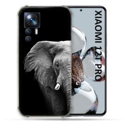 Coque Renforcée Pour Xiaomi 12T Pro Animal Elephant Noir