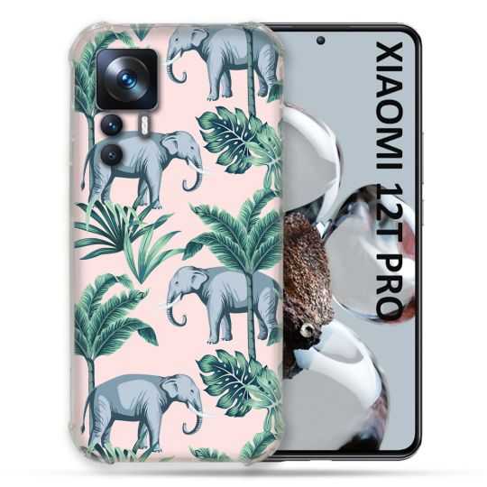 Coque Renforcée Pour Xiaomi 12T Pro Animal Elephant Pattern