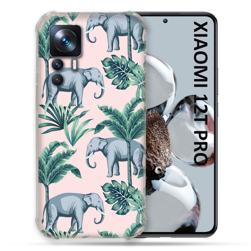 Coque Renforcée Pour Xiaomi 12T Pro Animal Elephant Pattern