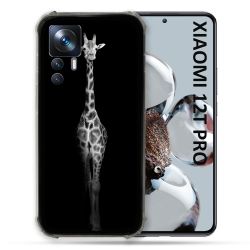 Coque Renforcée Pour Xiaomi 12T Pro Animal Girafe Noire