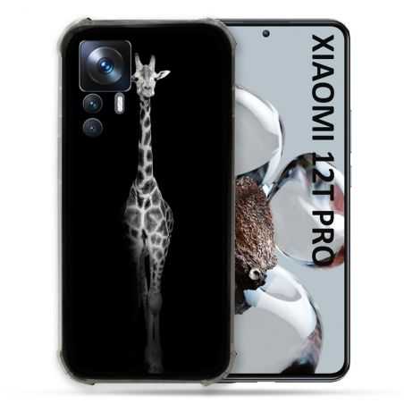 Coque Renforcée Pour Xiaomi 12T Pro Animal Girafe Noire