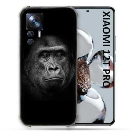 Coque Renforcée Pour Xiaomi 12T Pro Animal Gorille Noir