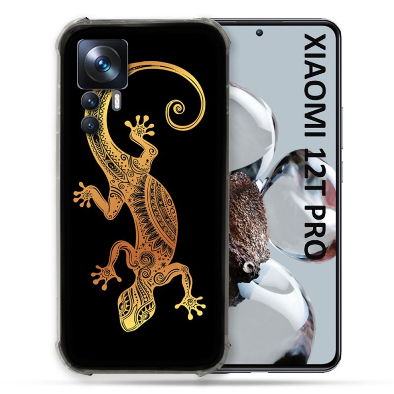 Coque Renforcée Pour Xiaomi 12T Pro Animal Lezard Noir