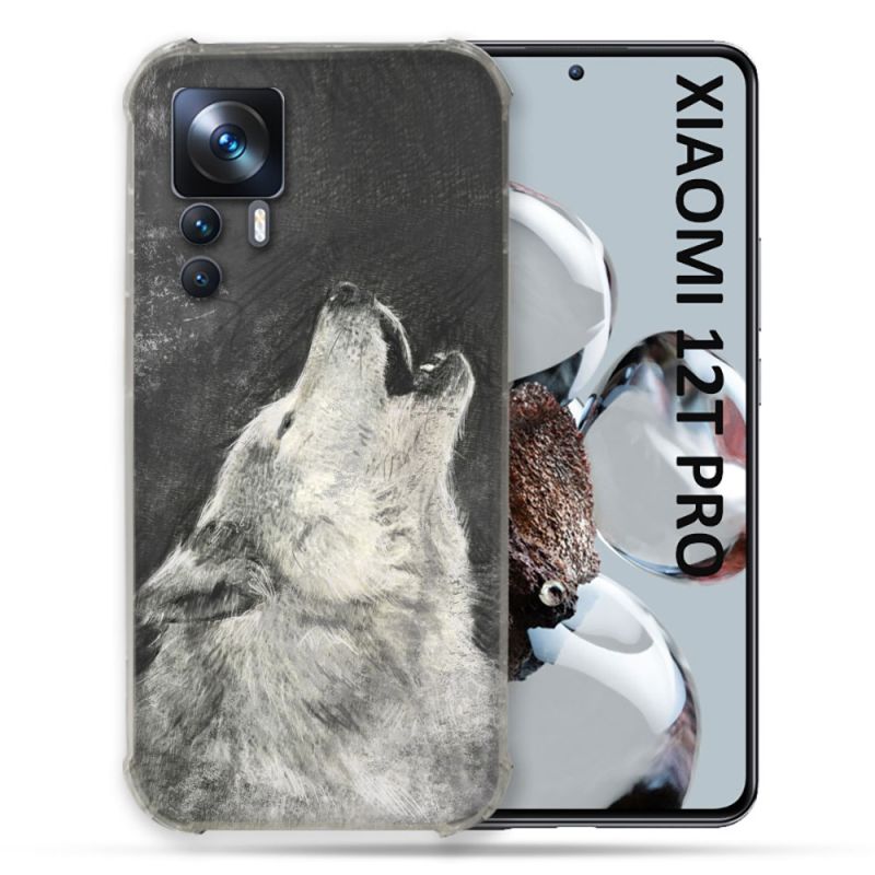 Coque Renforcée Pour Xiaomi 12T Pro Animal Loup Hurlement