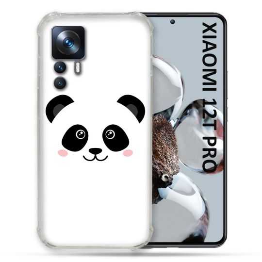 Coque Renforcée Pour Xiaomi 12T Pro Animal Panda Blanc