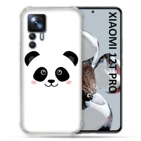 Coque Renforcée Pour Xiaomi 12T Pro Animal Panda Blanc