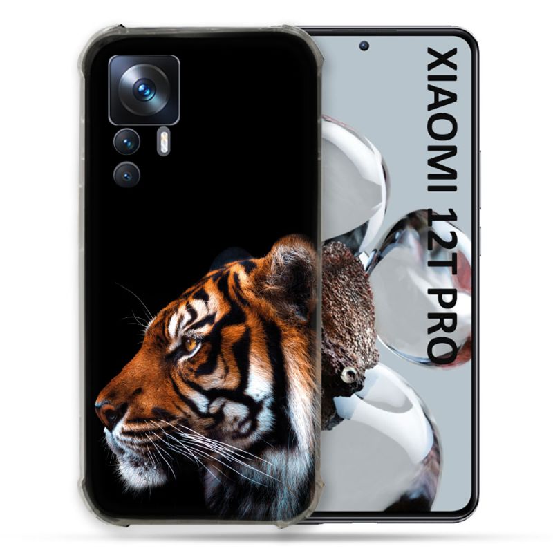 Coque Renforcée Pour Xiaomi 12T Pro Animal Tigre Noir