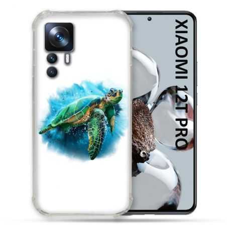 Coque Renforcée Pour Xiaomi 12T Pro Animal Tortue Blanche multicolore